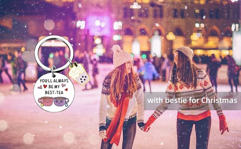 OEHEDOU Bestie Gifts for Women Best Friends - Cute & Funny Keychain Gifts
