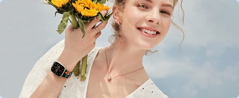 Witzon Floral Band Compatible with Apple Watch Bands For Women 40mm 41mm 38mm 42mm 44mm 45mm 46mm 49mm, Engraved Cute Flower Silicone Dressy Strap for iWatch Series 11 10 9 8 7 6 5 4 3 2 SE Ultra