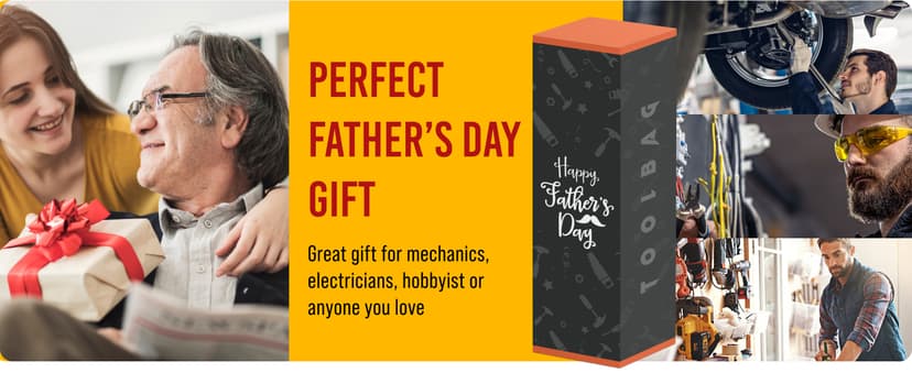 TOUGHEST Roll Up Tool Bag Organizer - 7 Pouches (3 Detachable) Compact Portable Tool Storage Box - 1680D Waterproof Small Tool Bag for Car - Gifts for Dad Mechanic Electrician