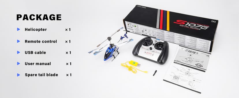Cheerwing S107/S107G Phantom 3CH 3.5 Channel Mini RC Helicopter with Gyro Blue