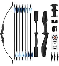 Recurve Bow and Arrow Set,Takedown Recurve Bows Archery for Adults Left and Right Hands 40lbs Archery Set