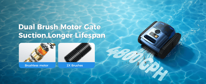 Robotic Pool Cleaner,Cordless Pool Vacuum for Inground Pools,Automatic Pool Cleaner Robot for Pool Floors,Drain Cleaning,Walls,Waterline,2150 Sq.ft,180min Runtime,3H Fast Charging Robot for Spa Pool