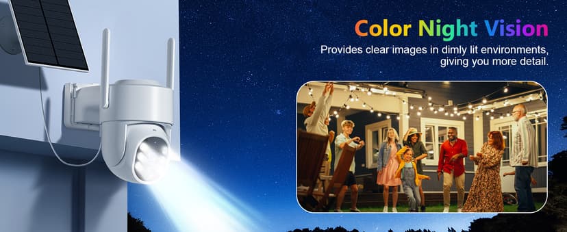 2K Security Camera System, 5GHz&2.4GHz WiFi Solar Wireless Cameras for Home Security, Wire-free Installation, AI Detection, Two-way Audio, Mobile alerts, SD/Cloud Storage, Color Night Vision, 4 Packs
