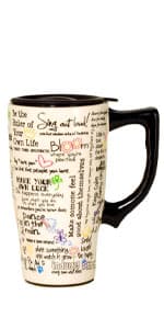 Spoontiques - 12815 Spoontiques A Christmas Story Leg Lamp Ceramic Travel Mug, 18 ounces, White