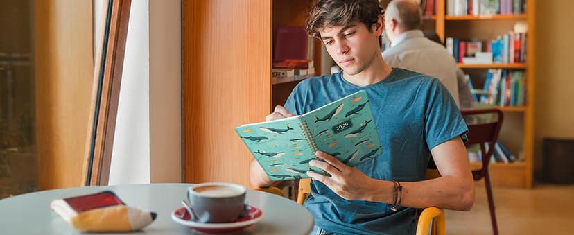 2026 Planner, Weekly and Monthly Calendar Planner for Women, Jan 2026 - Dec 2026, Hardcover Planning Agenda Book with Tabs, Spiral Bound, Inner Pocket, Perfect for School Office Supplies, 6.3" x 8.5" - Wildflowers