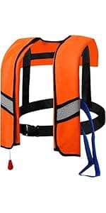 3-Pack Life Jackets for Men Women - 150N Automatic Inflation Swim Vest with Reflective Strips & Safety Buckle ~ Lightweight &Breathable