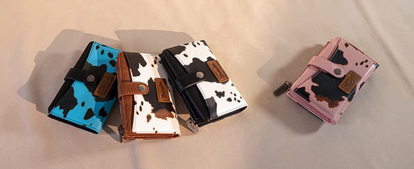 Wrangler Wallet for Women Bifold Card Holder with Zipper and ID Window