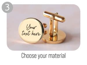 Custom engraved cufflinks for men, personalized wedding gift for groom, father of the bride & groom dad, best men, customized gold & silver cufflinks with dates, quotes or couples initials from bride