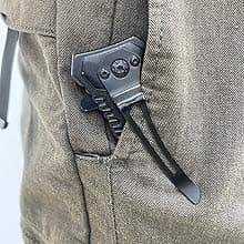 Corfara Engraved Black Pocket Knife for Stepfather Birthday Gifts - Dad & Father's Day Gift from Daughter & Son - Thank You for Being the Dad You Didn't Have to Be