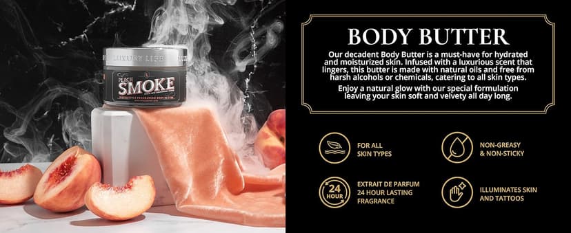 LUXURY LIFE Bed Butter - Scented, Luxurious Body Butter With All-Natural Hyaluronic Acid For Soft, Glowing, Hydrated Skin For Men & Women - Suitable For All Skin Types (Midnight Seduction, 5 oz)