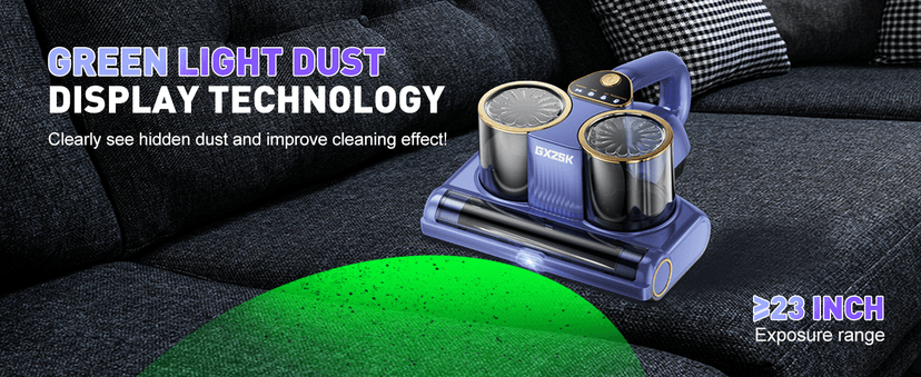 Mattress Vacuum Cleaner, 16kPa Bed Vacuum Cleaner with 253.7nm UV-C Light, Ultrasonic & 140℉ Heating, Dual Cup & Widen Suction Port Handheld Vacuums for Bed, Sofa, Couch, Crib (500W, Corded)