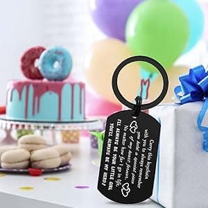 ENGZHI Drive Safe Dad Keychain - I Love You Gifts from Daughter Son, Daddy Birthday Gift Ideas Fathers Day Chirstmas for Men