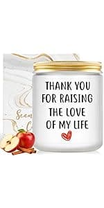 Best Christmas Gifts for Mother in Law Gifts from Daughter Son in Laws - Birthday Gift for Boyfriends Mom, Future Mother in Law Gift Wedding, Lavender and Eucalyptus Scented Candle