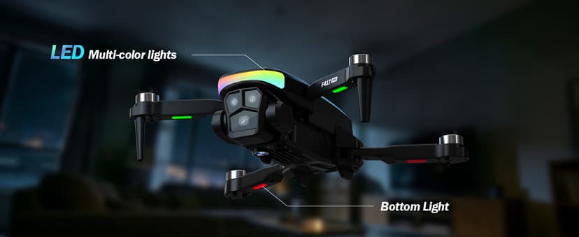 F417PRO Drone with Camera 1080P for Adults Kids, Mini Drone with Screen, Adult Drone, Dual 90° Lens, LED Lights, Optical Flow, Modular Battery, Beginner Drone, One Key Start, Headless, 3D Flip, Case