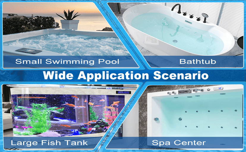 Hot Tub Vacuum Spa Vac, Manual Spa Vacuum Wand Cleaner 10ft Cordless Pool Cleaner, Hot Tub Suction Pipe Siphon Constant Suction, Handheld Flexible Hose for Dirt,Grass, Debris with 3 Cleaner Heads