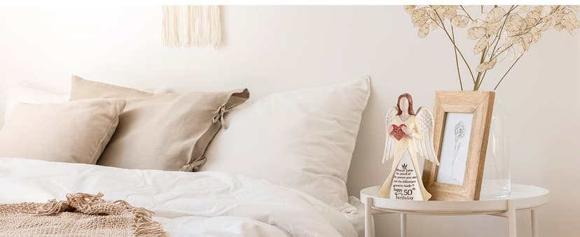 50th Birthday Gifts for Her Women: Happy Birthday Gift for Friends Besites Sisters Daughter Mom 50 Year Old Woman Birthday Angel Figurine