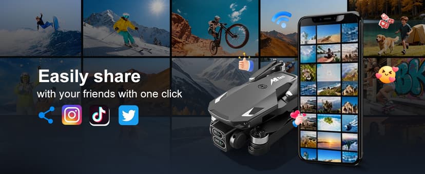 4K Drones with Camera for Adults,Foldable Drone for Beginners with 3 Batteries 36-Min Flight Time,HD FPV Transmission Drone,Mini RC Quadcopter with Gesture Selfie,One Key Start,Altitude Hold,3D Flips,3 Speed Modes Easier to use,Black