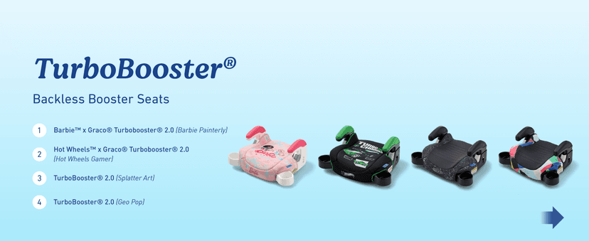 Graco TurboBooster 2.0 Backless Booster Car Seat, Denton