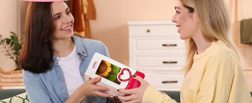 Gossby Gift for Mom - Positive Sunflower Doll Crochet with Card - Love You Forever - Mom Gift from Daughter, Son, Kid - Mothers Day, Christmas, Birthday Present Idea - Knitted Decor