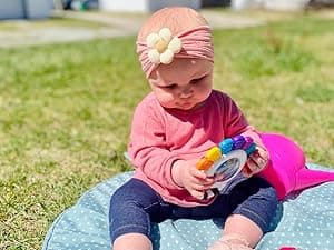 CÉLLOT 5 Pcs Baby Flower Headbands Baby Girls Nylon Headbands Soft Hairbands Hair Accessories for Newborn Infant Toddler Kids