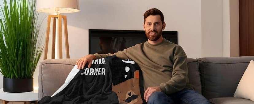 Niyewsor Blanket Gifts for Dad, Funny Dad's Snoring Corner Blanket, Dad Birthday Gift from Daughter Son, Present for Father/Daddy/Stepdad on Fathers Day, Christmas, 60"x50"