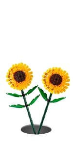 LEGO Sunflowers Building Toy for Kids, Girls and Boys Ages 8+ - Artificial Sunflowers for Home Decor and Display - Birthday Gift Idea for Lovers of Plants & Flowers - 40524