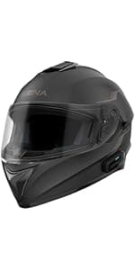 Sena Phantom and ANC Full Face Smart Motorcycle Helmet with Integrated Communications, LED Lighting, and 2nd Generation Sound by Harman Kardon