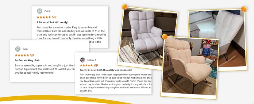 SAETSFEG Rocking Chair Nursery Teddy Upholstered Glider Rocker Rocking Accent Chair Padded Seat with High Backrest Armchair Comfy Side Chair for Living Room Bedroom Offices (Grey Teddy)