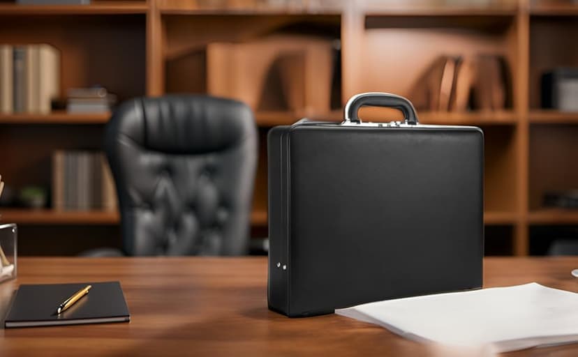 Briefcases for Men, Professional Leather Briefcase with Lock, Hard Shell Business Brief Case, Durable Executive Attache Case for Laptop Documents, Mens Hard Briefcase for Work Office Travel