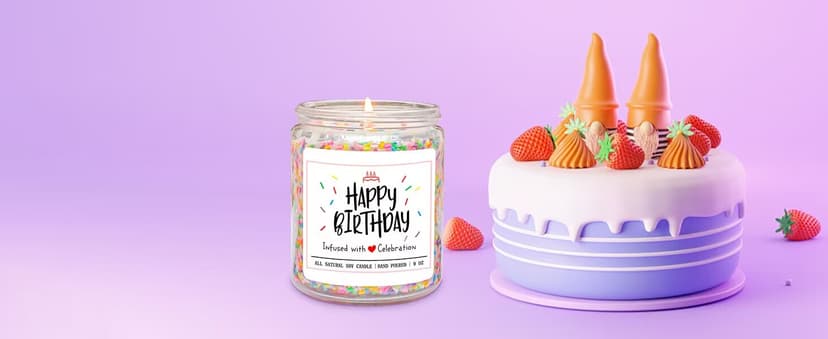 Homsolver 18th Birthday Gifts for Girls Boys, Vanilla Scent Ideas 18th Birthday Candles for Sister, Daughter, Best Friends, Handmade Aromatherapy with 50+ Hour Burn Time, Funny Birthday Decorations B0F2HZQ2B2