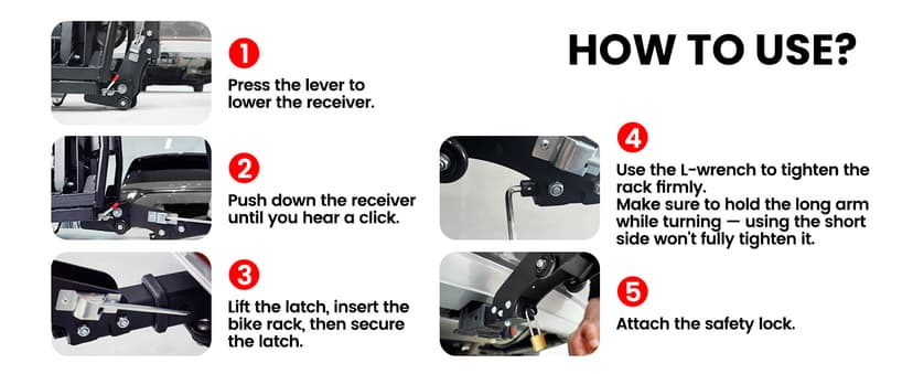 Ebike Rack with Ramp for 2 E-Bikes, Hitch Bike Rack Fits 5" Fat Tire, Heavy-Duty Platform Carrier with Ramp, Foldable Tilting Locking, 2" Receiver for Cars SUVs Trucks, No Assembly