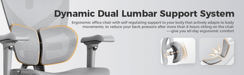 OTO Zenpex Ergonomic Mesh Office Chair, 1.96" Adjustable Seat Depth, Dynamic Lumbar Support, Extensible Footrest, Up to 300 lbs, 135° Recline Backrest for Home, Gaming & Executive Office