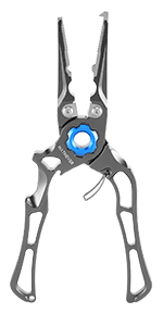 Hathever Saltwater Fishing Pliers, Split Ring Pliers for Fishing with Safety Lock, Fish Pliers with Sheath and Lanyard, Fishing Gifts for Men