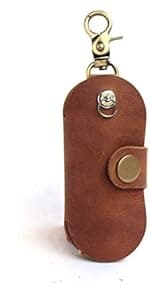 Handmade Handmade Genuine Leather Card Holder with Snap Closure - Ultra Slim Minimalist Wallet, Hand-Stitched Compact Front Pocket Card Case for Men & Women (Dark Coffee)