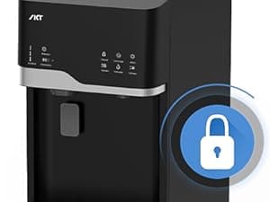 IKT Hot and Cold Water Cooler Built in Ice Maker Bottom Loading 5 Gallon, Bullet Ice 22lbs Per Day, LED Display, for Home or Office Black