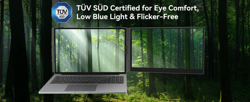 Blackview Laptop Screen Extender, 1.3lbs Ultra-Light & 0.17" Ultra-Slim, 14" FHD 1080P IPS Portable Laptop Monitor Extender, Travel Dual Monitor for 13-17",Plug & Play for Windows/Mac/Android/Switch