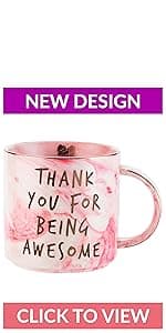 Best Friend Birthday Gifts for Women - Funny Friendship Gift for Bestfriend, Besties, BFF, Sister, Boss Woman, Big Sis, Sorority, Mom - You're My Favorite - Cute Pink Marble Mug, 11.5oz Coffee Tea Cup