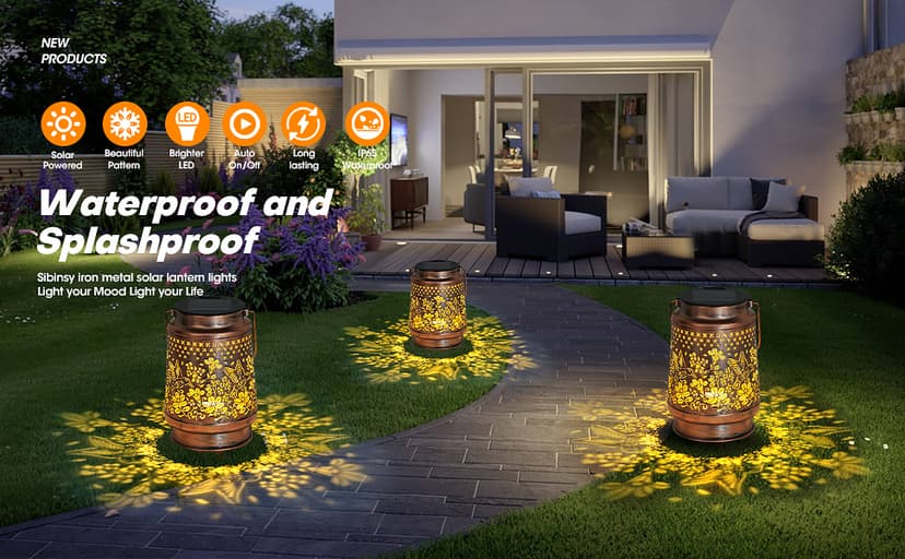 Solar Lantern Outdoor Lamp Waterproof Decorations Garden Decor, Christmas Birthday Gifts for Women, Mom, Grandma Decorative Garden, Yard, Patio, Lawn, Balcony Porch - Hummingbird