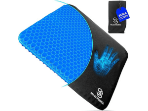 SelectSoma Double-Thick Gel Seat Cushion for Long Sitting Pressure Relief for Back, Sciatica, Coccyx, Tailbone Pain - Cushion for Office Chair, Wheelchair, Car & Truck, Patio Chairs - Egg Seat Pad