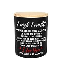 TEEZWONDER Anniversary Wedding Gifts for Women Men - Long Lasting Vanilla Lavender Candle 10 Oz - Birthday Romantic Gifts for Him Her, Girlfriend Boyfriend Birthday Gift Ideas, Gift for Husband Wife