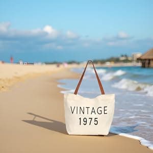 50th Birthday Gifts for Her,50th Birthday Gifts for Women,Gift for 50 Year Old Woman,50 Year Old Gift for Women-Vintage 1975 Tote Bag