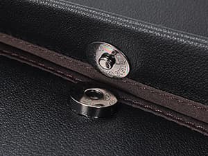 Masa Kawa Leather Slim Briefcase for Men 16” Laptop Shoulder Messenger Computer Bag Business Travel Work Attache Case