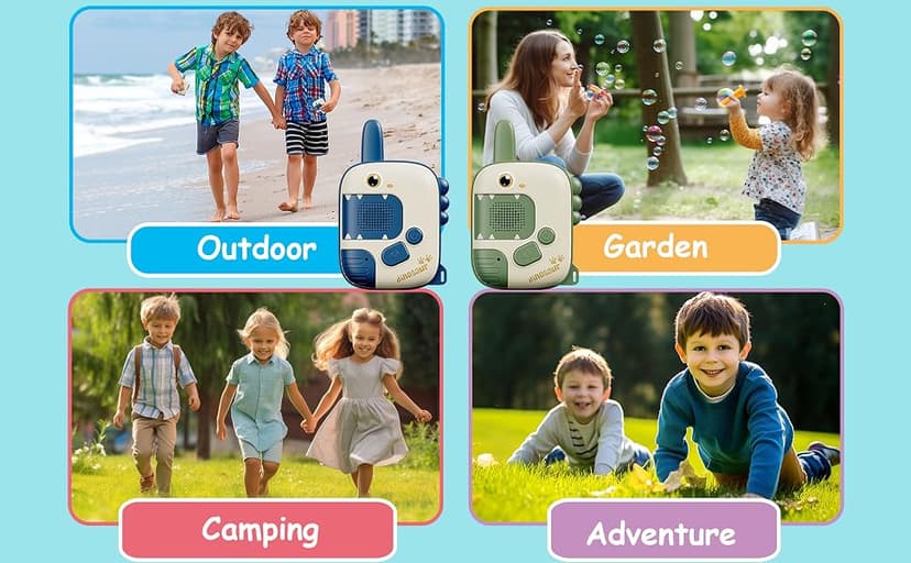 Dino Walkie Talkies for Kids,Dinosaur Toys for Kids 3-5-7,Toddler Kids Toys 2 Pack Birthday Gifts for 3 4 5 6 7 8 9 Year Old Boy Girls Toy for 3-12 Boys Outdoor Game,Easter Christmas Stocking Stuffers B0D9258QC7