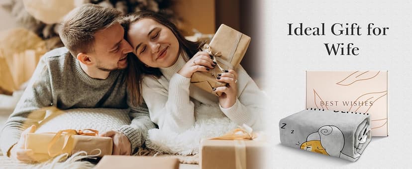 SteadStyle Christmas Wife Gifts for Wifey from Husband - Gifts for Her Blanket, Wife Birthday Gift Ideas, Wedding Anniversary Romantic Gift for Wifey, Valentines Mothers Day Present for Her 60"X 50"