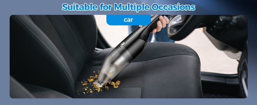 Antaha Handheld Vacuum Cordless -Car Vacuum Portable Cordless Cleaner with 11000Pa Powerful Suction,1.2lbs Lightweight, Type-C Charge, Multiple Accessories, Portable Hand Vacuum for Home, Pet and Car