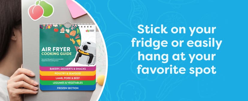 Air Fryer Cheat Sheet Magnets Cooking Guide Booklet - Air Fryer Cookbooks - Air Fryer Liners - Air Fryers Kitchen Gifts Gadgets 2025 - Air Fryer Accessories - Air Fryer Cooking Guide