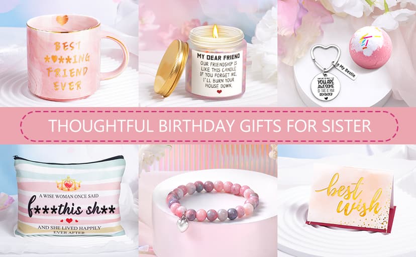 Birthday Gifts for Women Best Friends Friendship Gifts for Women Funny Gifts for Female BFF Female Bestfriend Bestie Scent Candles Coffee Mug Gifts for Friends Her Sister