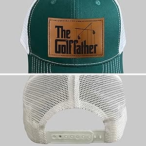 Father Golf Gifts - Dad Hat - Gifts for Dad from Daughter, Son, Kids - Golf Gifts for Men - Adjustable Fit, Comfortable Cotton, Perfect for Casual Wear - The Father Trucker Hat, Green