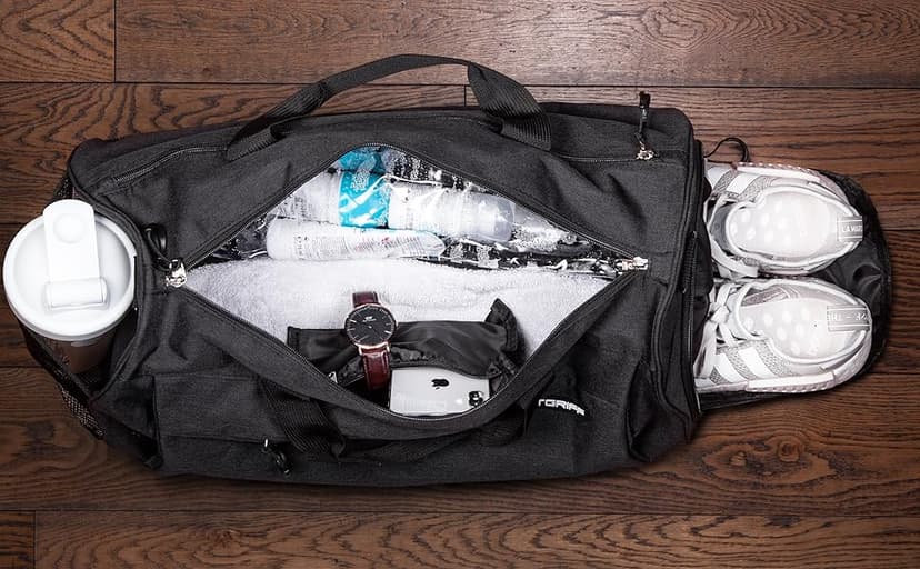 Fitgriff® Gym Bag for Men & Women with Shoe & Wet Compartment - Duffle Bag for Travel, Sports, Fitness & Workout
