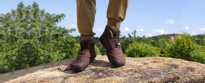 FLARUT Mens Womens Barefoot Snow Boots Winter Warm Shoes Fur Lined Wide Toe Box Zero Drop Ankle Sneakers